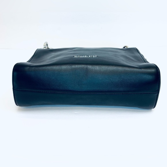 Michael Kors Gianna Convertible Medium Leather Messenger Crossbody Bag Black - Picture 6 of 16